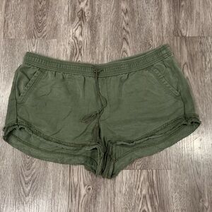 Loft XL olive drawstring shorts